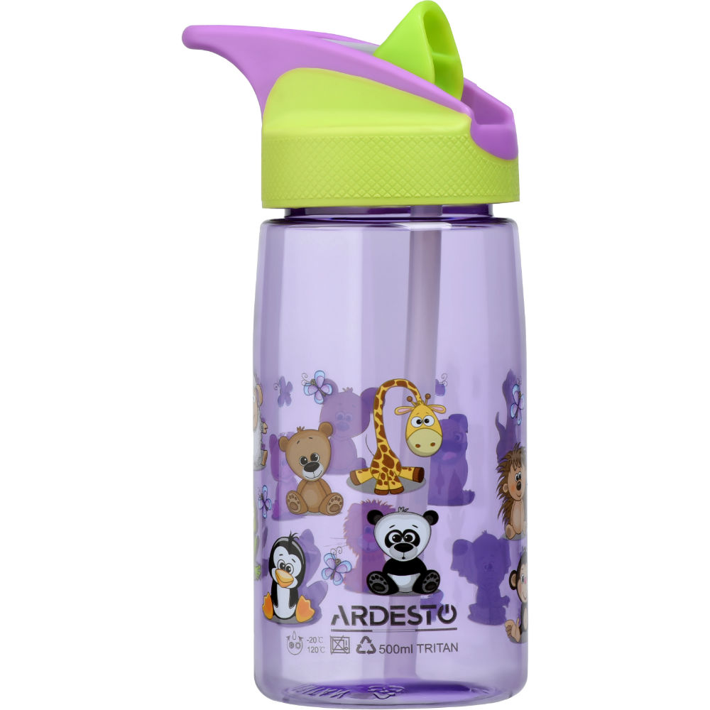 

Бутылка для воды Ardesto Funny Animals 500 мл Green (AR2201TA), Бутыл.д/воды Funny Animals детс.500 мл,зел.