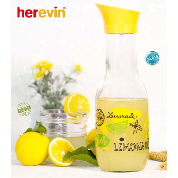 Бутылка для воды HEREVIN Lemonade 1 л (111652-002) Тип для хранения