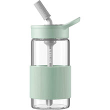 Пляшка для води BUYDEEM Portable Glass Straw Bottle 500мл Cozy Greenish (CD1017-CG)
