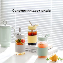 Пляшка для води BUYDEEM Portable Glass Straw Bottle 500мл Mellow Yellow (CD1017-MY)