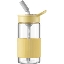 Пляшка для води BUYDEEM Portable Glass Straw Bottle 500мл Mellow Yellow (CD1017-MY)