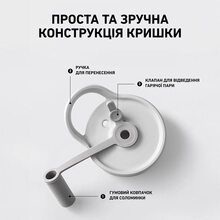 Пляшка для води BUYDEEM Portable Glass Straw Bottle 500мл Oats White (CD1017-OW)