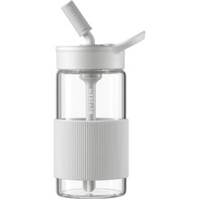 Пляшка для води BUYDEEM Portable Glass Straw Bottle 500мл Oats White (CD1017-OW)