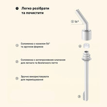 Пляшка для води BUYDEEM Portable Glass Straw Bottle 500мл Oats White (CD1017-OW)