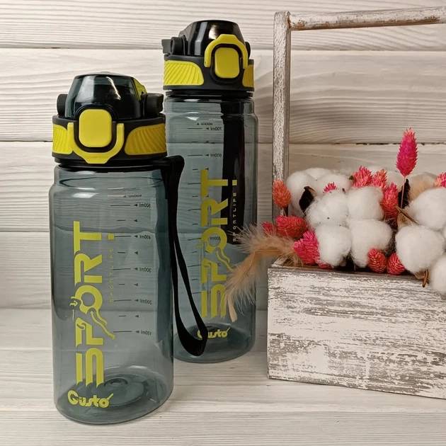 Пляшка для води GUSTO RUN 800мл (GT-699018-800) Матеріал пляшки пластик