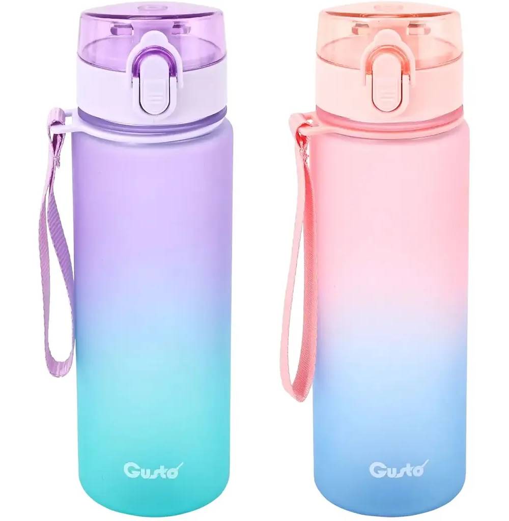 Пляшка для води GUSTO STEP 450мол Pink (GT-699008-450) Тип спортивна