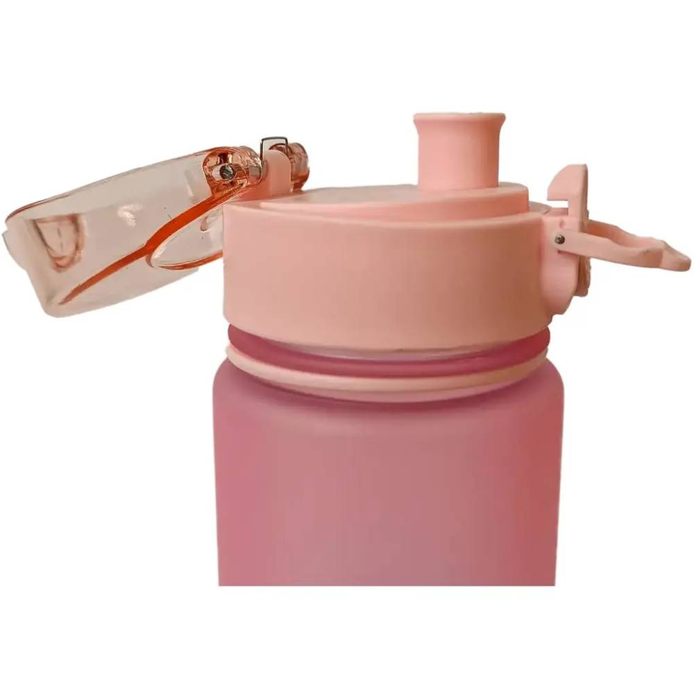 Пляшка для води GUSTO STEP 450мол Pink (GT-699008-450) Матеріал кришки пластик