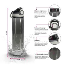 Пляшка для води LINE ART Rosario 700 мл Blue (60013918LA-03)