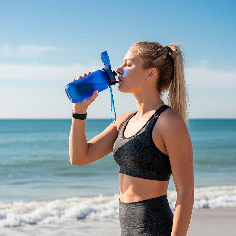 Зовнішній вигляд Пляшка для води LINE ART La Plata 600 мл Blue (60014118LA-03)