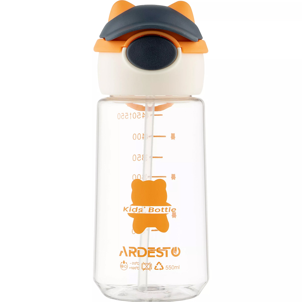 Бутылка для воды ARDESTO Bear 550 мл Orange (AR2255BO) Материал бутылки пластик