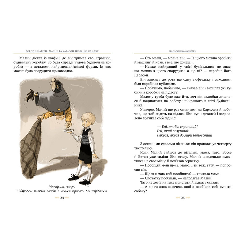 Книга Астрід Ліндґрен Малий та Карлсон, що живе на крыші. Книга 1 2024 (978-617-8280-08-6) Автори Астрід Ліндґрен