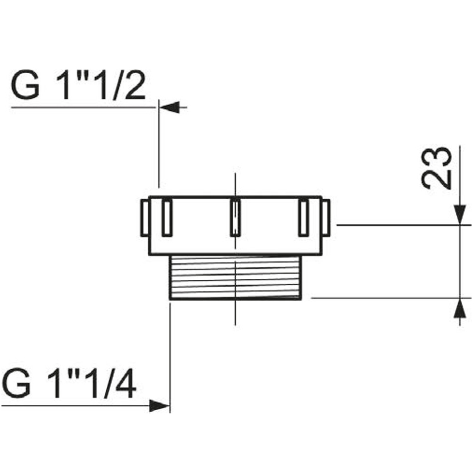 Переходник WIRQUIN В1 1/2"xН1 1/4" (9549870) Диаметр подключения 1 1/2"