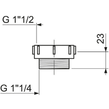 Переходник WIRQUIN В1 1/2"xН1 1/4" (9549870)