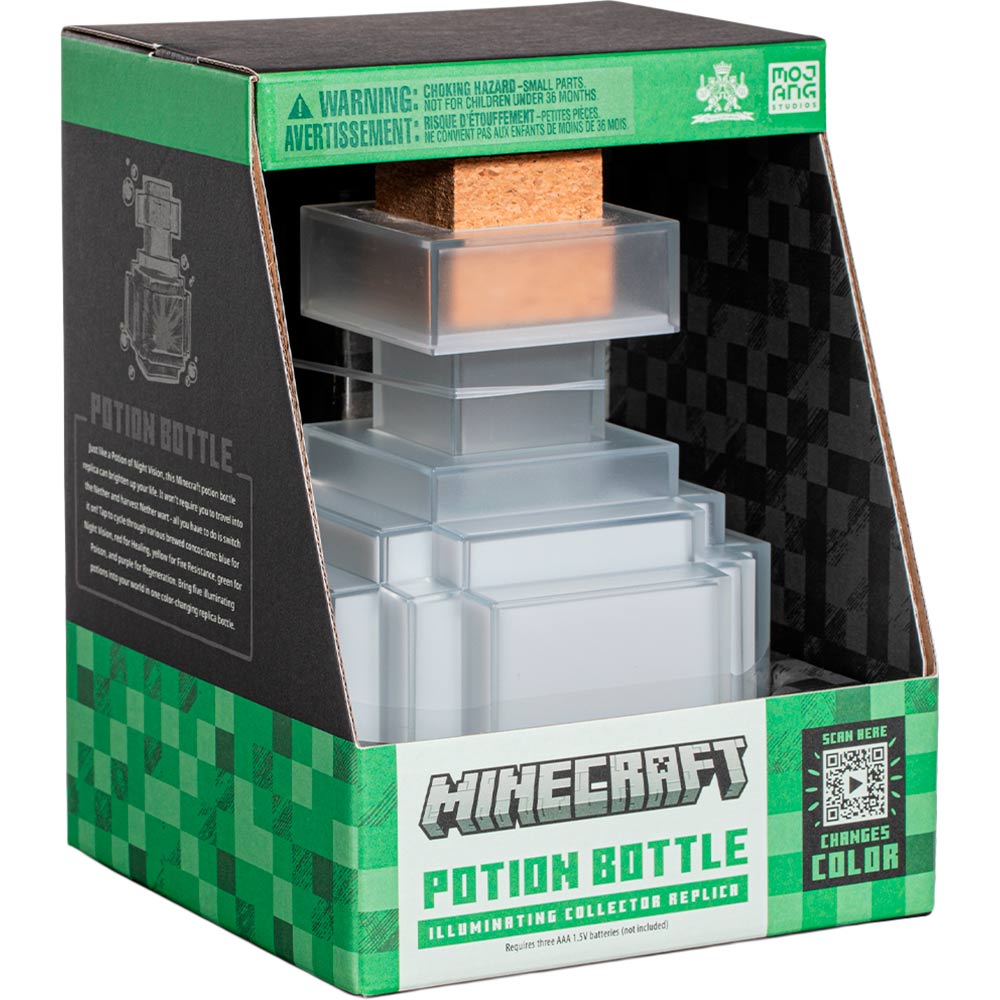 Світильник NOBLE COLLECTION MINECRAFT Potion Bottle 15см Матеріал ПВХ