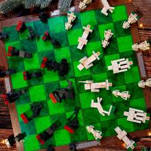 Шахматы NOBLE COLLECTION MINECRAFT Overworld Heroes vs. Hostile Mobs (NN3726)