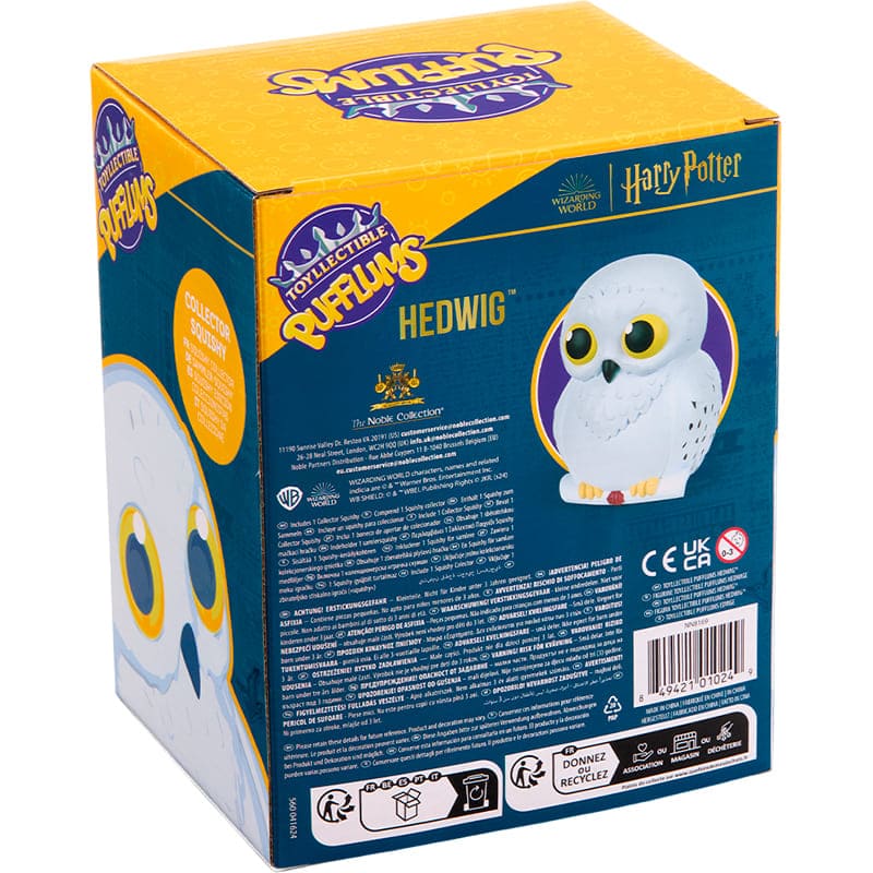 Зовнішній вигляд Іграшка антистрес NOBLE COLLECTION HARRY POTTER Hedwig Pufflums Сквіш (NN8169)