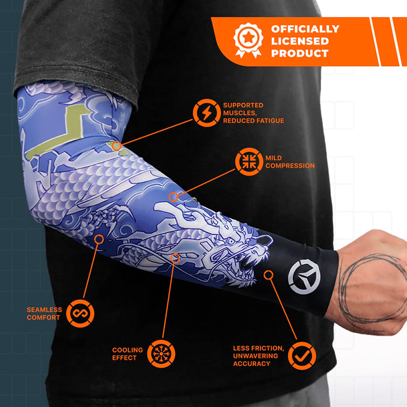 Геймерський рукав BLIZZARD OVERWATCH 2 Hanzo tatoo XL Blue (FOWSLEEVHANZTATXL) Розмір XL