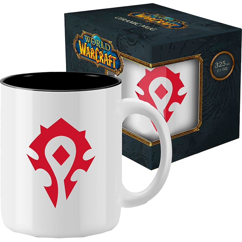 Кружка BLIZZARD WORLD OF WARCRAFT Horde 325 мл (FWWMUG24BKHOR0003) Особенности Большая эмблема Орды на обеих сторонах; Поставляется в стильной подарочной коробке