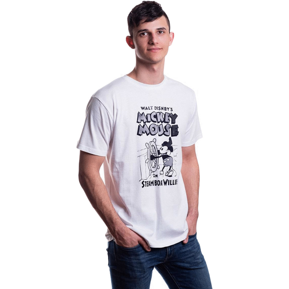 Футболка Good Loot Disney Mickey Steamboat Willie Міккі і пароплав Віллі XL (5908305224686) Колір білий