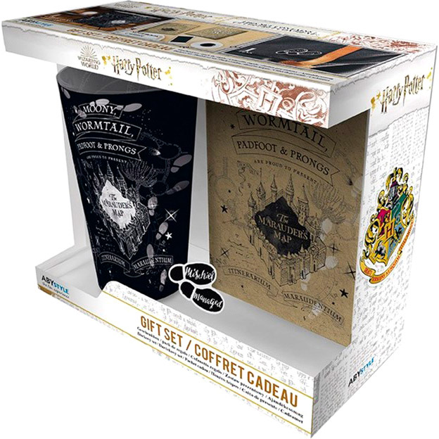 

Подарочный набор HARRY POTTER Marauder's map стакан, брелок и блокнот (ABYPCK187), Подарунковий набір Marauder's map Стакан з акс