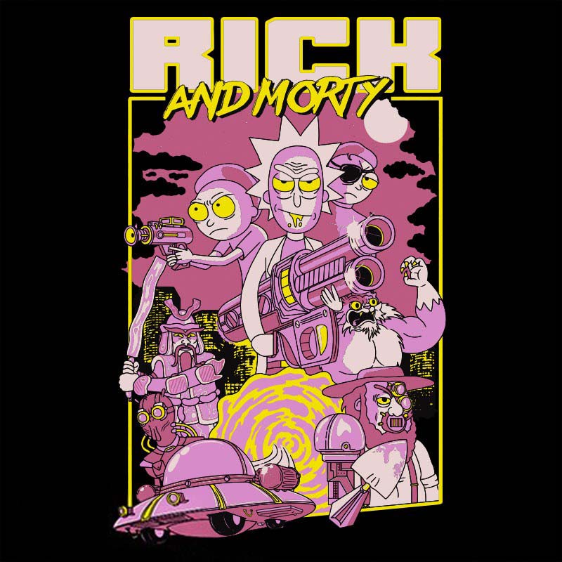 Футболка RICK AND MORTY "Film" Black XXL (ABYTEX456XXL) Материал хлопок