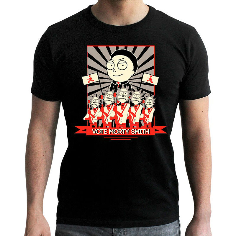 

Футболка ABYstyle Rick and Morty M (ABYTEX506M), Футболка Vote Morty чол. MC new fit, чор. M