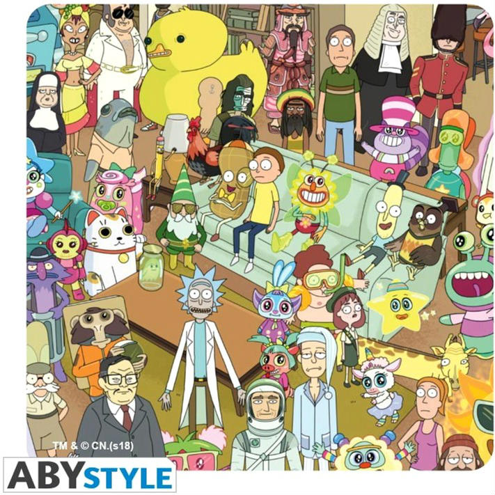 Фото 4 Підставки під напої ABYstyle Rick and Morty Set 4 Coasters Generic 4 предмета (ABYCOS009)