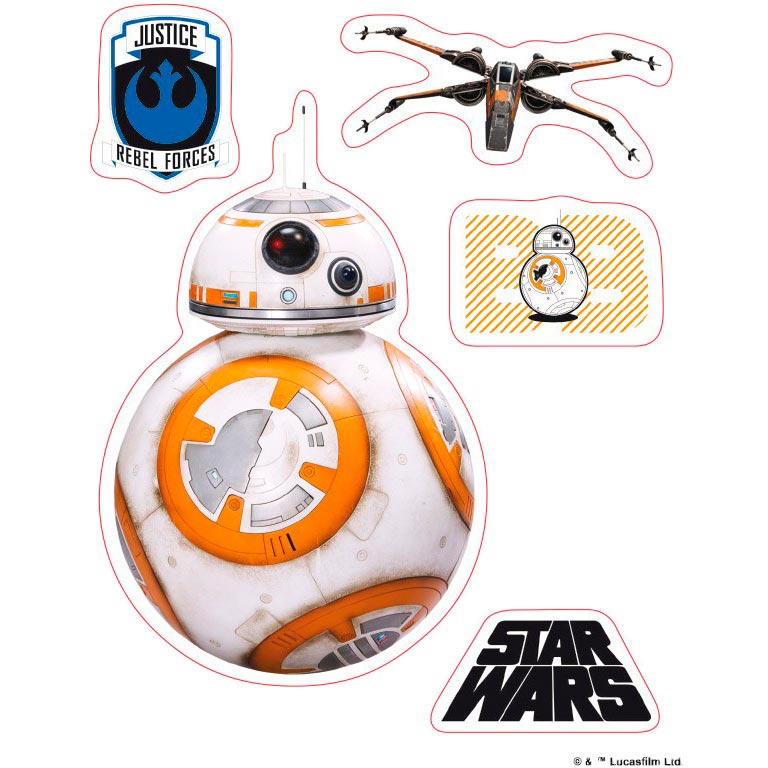 Наклейки ABYstyle Star Wars - BB8/Rey (ABYDCO359) Особенности 16 х 11 см, 2 листа