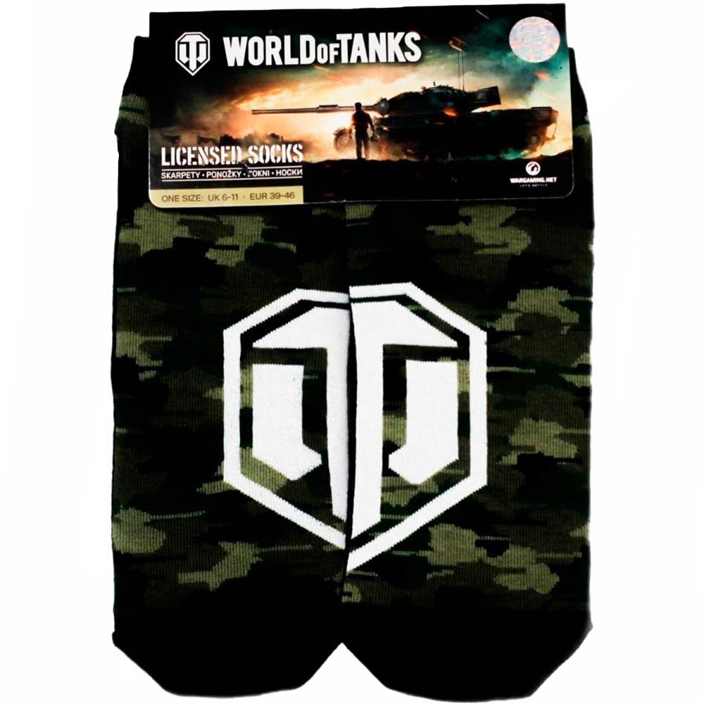 Шкарпетки GOODLOOT World of Tanks Green Camo Ankle Socks (5908305235101)