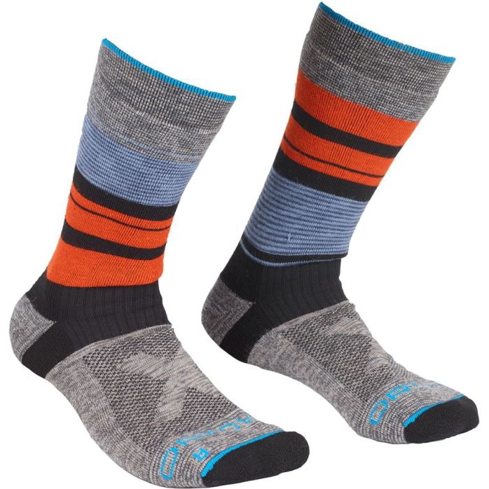 Носки ORTOVOX  ALL MOUNTAIN MID SOCKS WARM M Multicolour 42-44 Grey/Orange (025.001.0125)