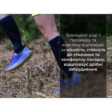 Водонепроникні шкарпетки DEXSHELL Longlite Socks 2.0 XL Blue Stripes (DS72506JBB-XL)