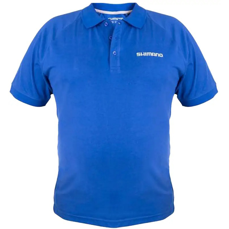 Тенниска поло SHIMANO Short Sleeve Polo Blue M (SHSSPBUM)