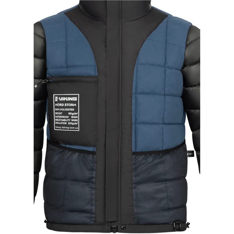 Зовнішній вигляд Куртка VIKING FISHING Nord Storm XXXL Black/Navy (1919.09.17)