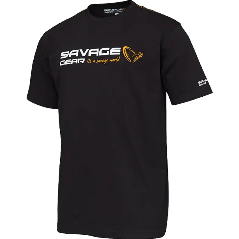 Футболка SAVAGE GEAR Signature Logo T-Shirt XL Black ink (73647)