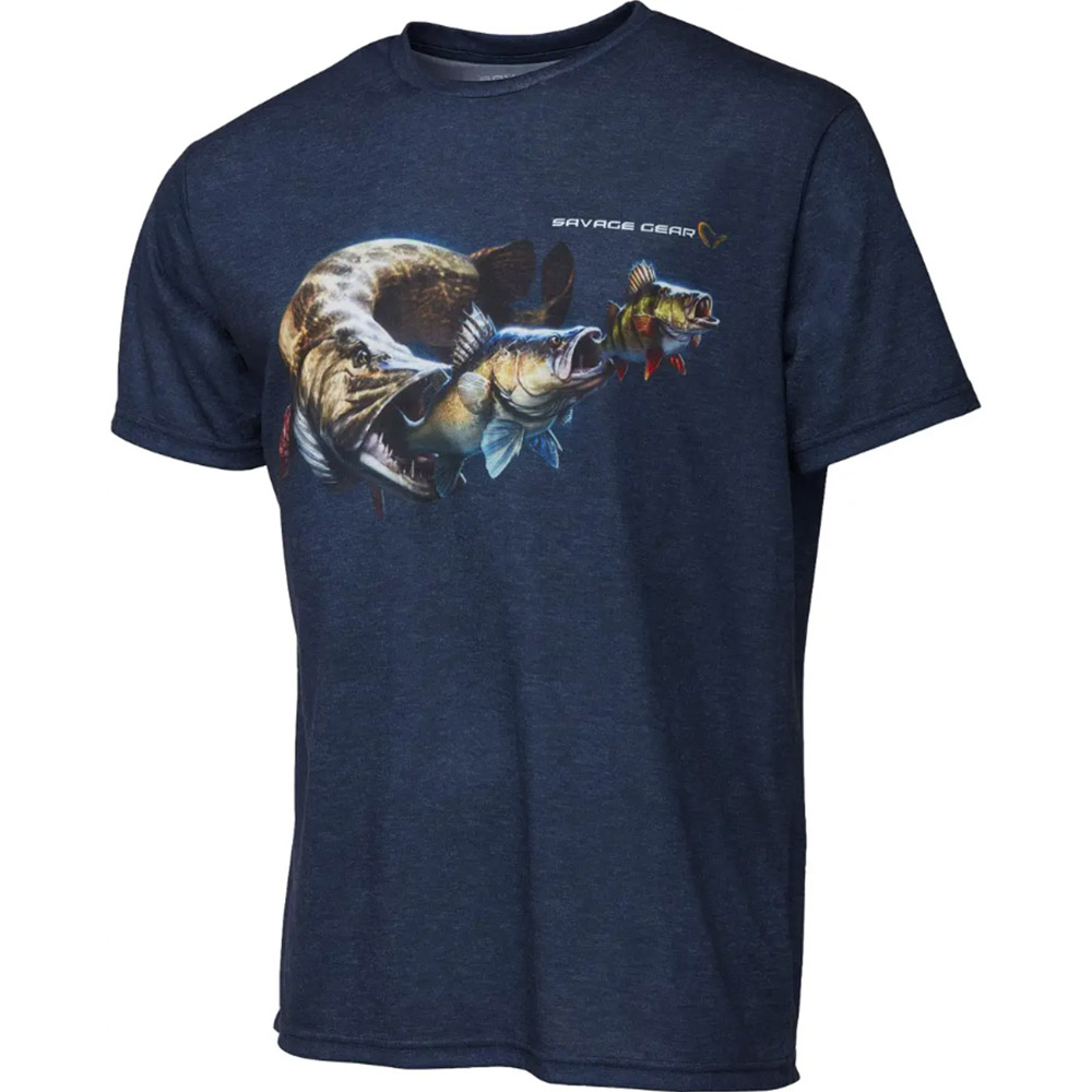 Футболка SAVAGE GEAR Cannibal T-Shirt XXL Blue (71586)