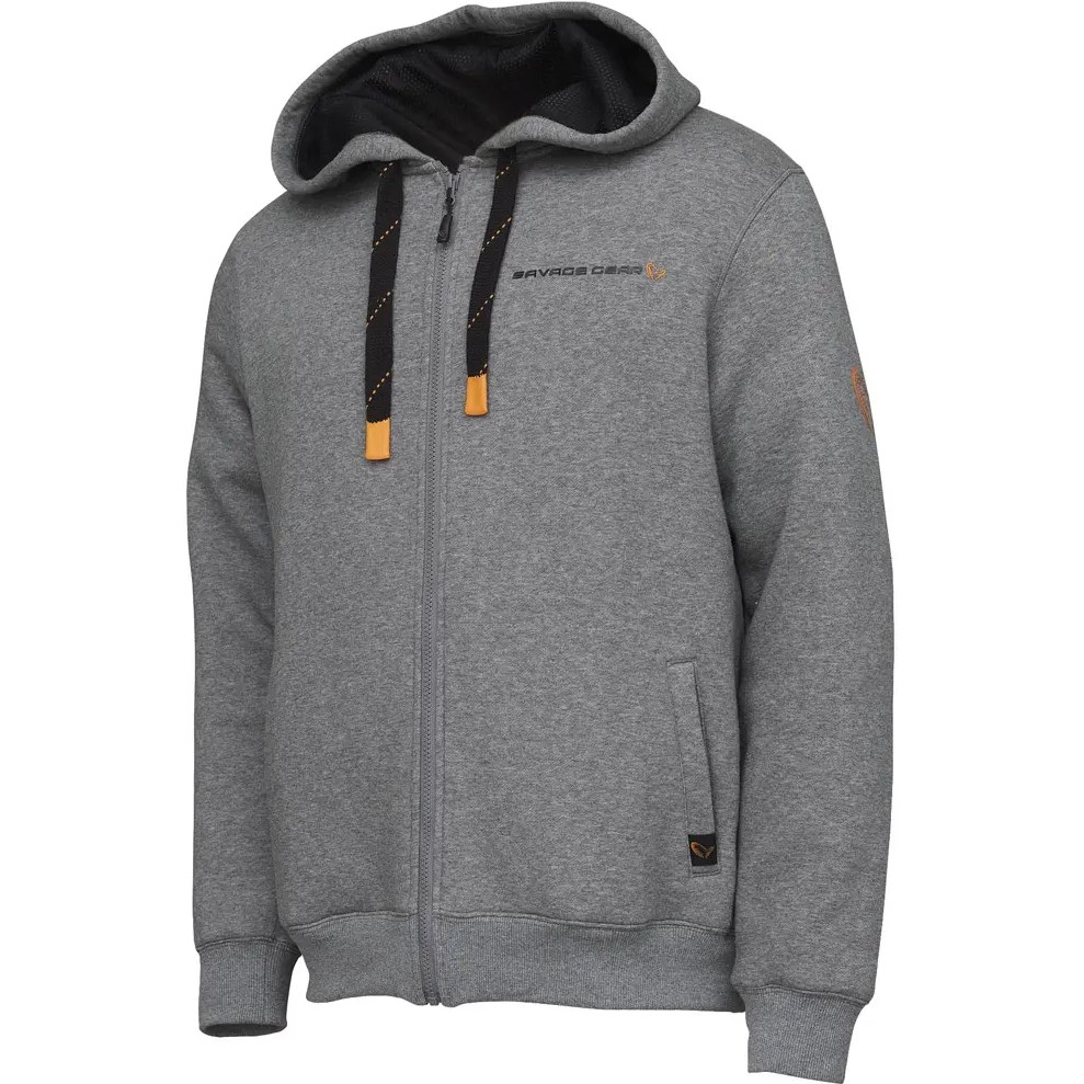 Толстовка SAVAGE GEAR Classic Zip Hoodie XXL Grey Melange (73696)
