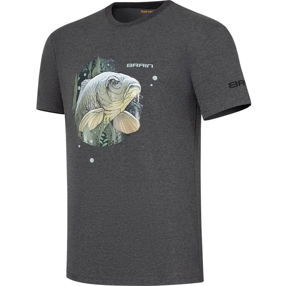 Футболка BRAIN GrumpyCarp L Dark Grey Melange (1919.06.02) Стать чоловіча