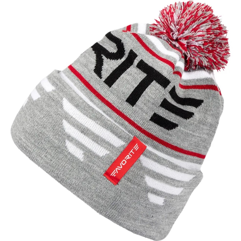 Шапка FAVORITE Pompon Hat 56 Gray Black Logo (1693.08.86) Стать жіноча