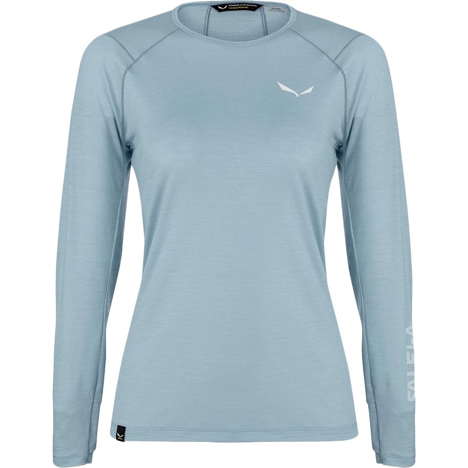 

Термофутболка Salewa Pedroc Wool Tee L/S 44/38 Wms Gray (013.002.8395), Футболка ж PEDROC WO W L/S TEE 27755