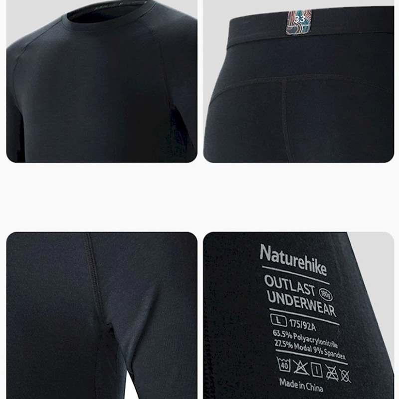 Термобілизна NATUREHIKE NH22NY001 XXL Black (6927595704936) Сезон демісезонний