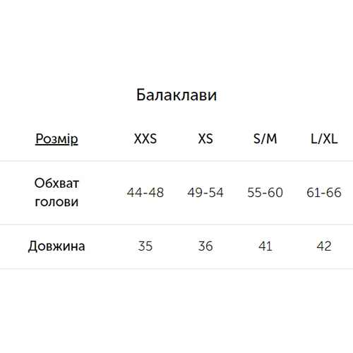 Балаклава Lasting Lak 9090 S/M Black (002.001.2825) Сезон зимний