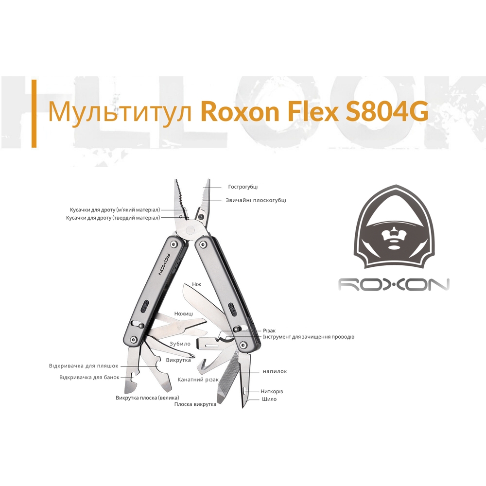 Мультитул ROXON Flex (S804G) Тип карманный