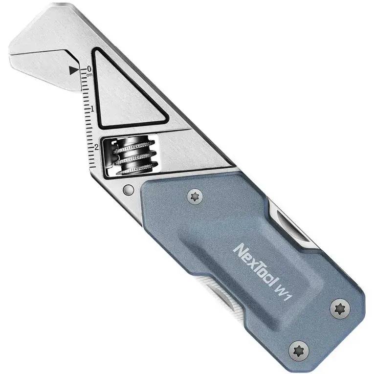Мультитул NEXTOOL Xiaomi Light Duty Wrench W1 6 в 1 NE20238 Инструменты в комплекте Разводной ключ, отвертка плоская, отвертка крестовая, напильник, открывалка для бутылок