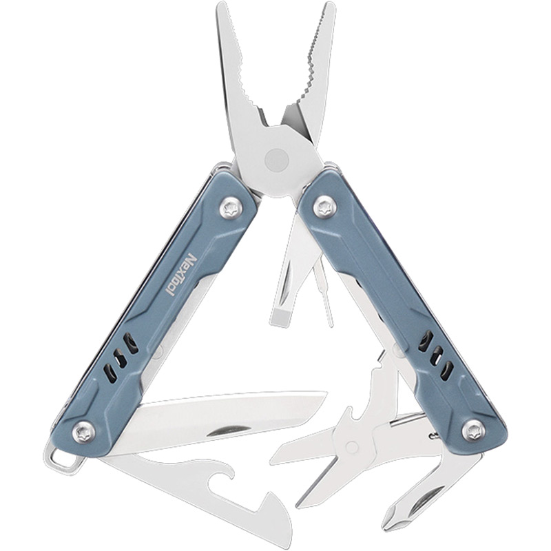 Мультитул NEXTOOL Mini Sailor Xiaomi NE20156B Инструменты в комплекте Плоскогубцы, острогубцы, кусачки,шлицевая отвертка, ножницы, нож, крестовая отвертка, открывалки для бутылок и консервных банок, игла для SIM-карты