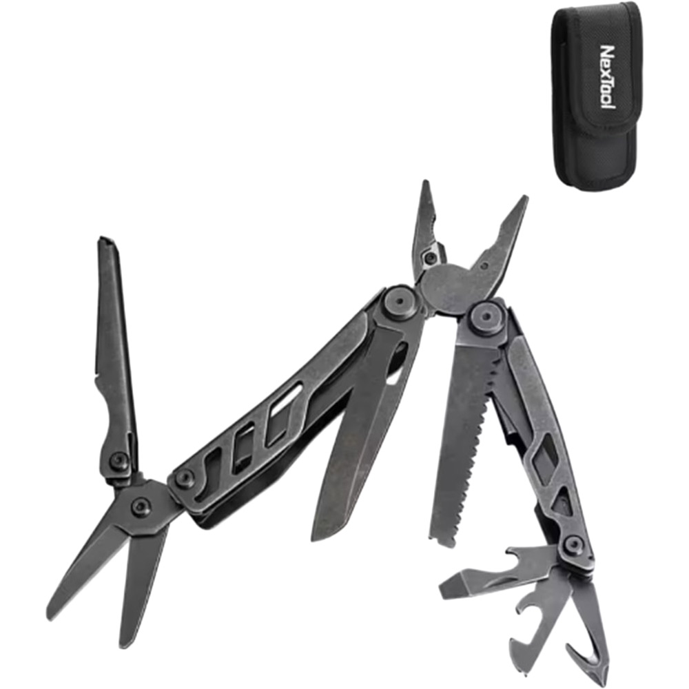 Мультитул NEXTOOL Flagship Pro Black (NE20120) Мультитул NEXTOOL Flagship Pro Black (NE20120) Инструменты в комплекте Нож с прямым лезвием; Серейторная пила по дереву; Крестовая отвертка Phillips; Плоская отвертка; Полноформатные ножницы; Канаториз/стропорез; Инструмент для снятия изоляции; Консервный нож; Открывалка для бутылок; Стеклобой; Линейка
