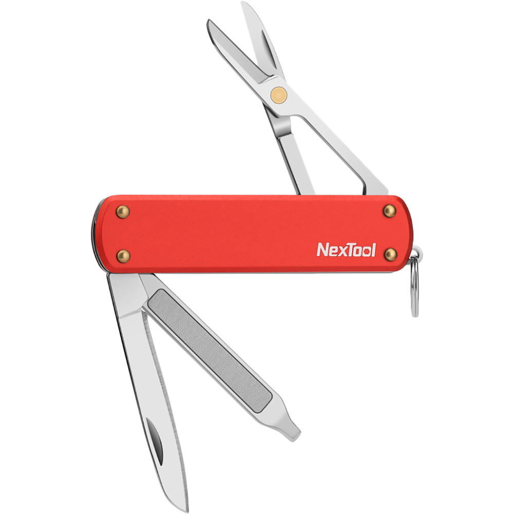 Мультитул NEXTOOL Mini Pocket Knife Red (NE0142) Мультитул NEXTOOL Mini Pocket Knife Red (NE0142) Инструменты в комплекте клинок из нержавеющей стали 420J2 с прямой заточкой, ножницы, напильник с плоской отверткой на конце, а также отверстие для металлического кольца, чтобы крепить конструкцию на ключе, сумке или лямке рюкзака.