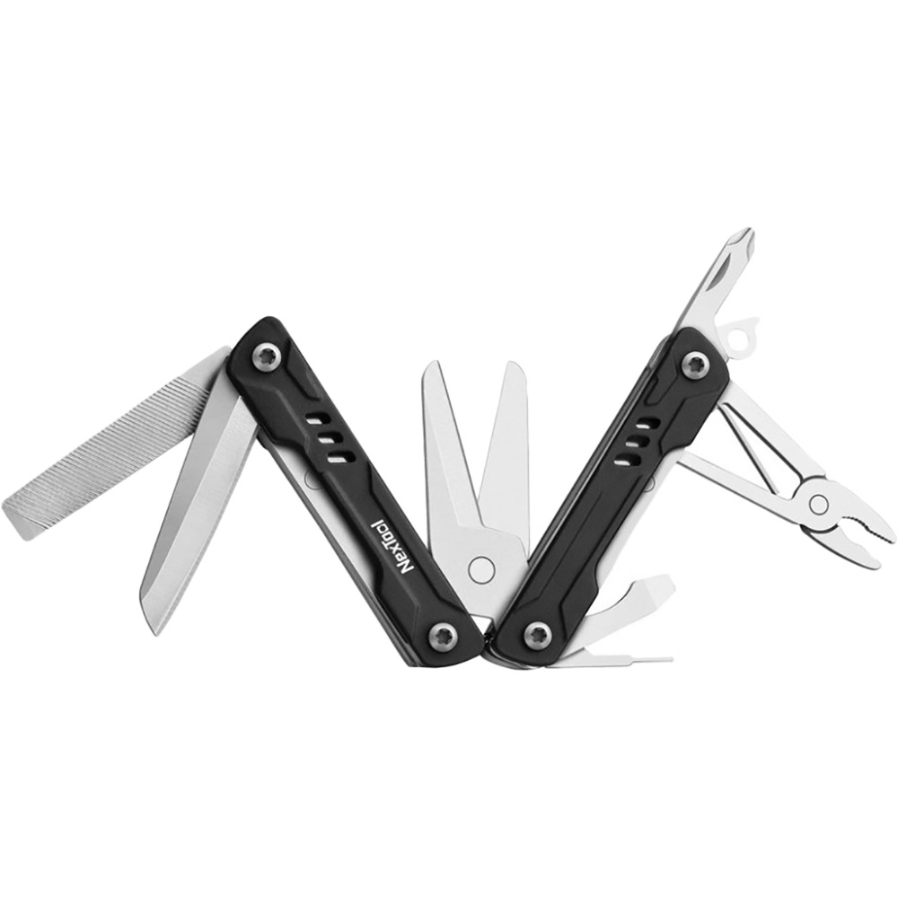 Мультитул NEXTOOL Mini Sailor Scissors Version (NE20237A) Мультитул NEXTOOL Mini Sailor Scissors Version (NE20237A) Инструменты в комплекте плоскогубцы, кусачки, нож с прямым лезвием, крестовая и плоская отвертки, консервный нож, открывалка для бутылок, напильник по металлу, ножницы, секатор и игла-ключ для слота SIM-карты