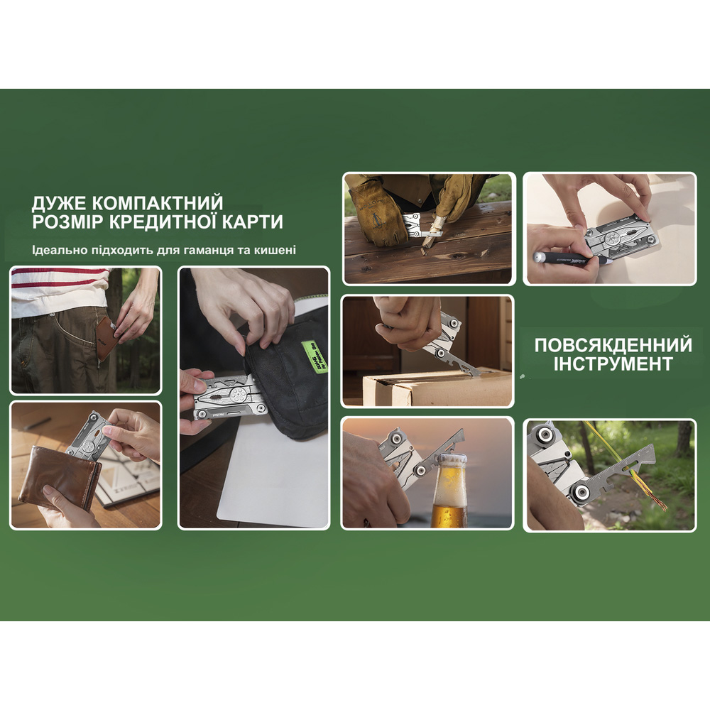 Огляд Мультитул NEXTOOL Silver Blade EDC Grey (NE20182)