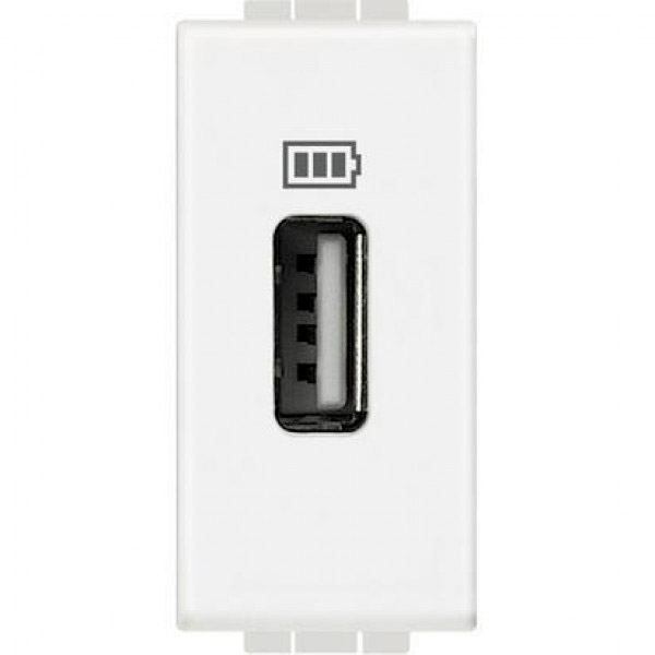

Розетка USB LEGRAND Bticino LL 1.1А (N4285C1), Bticino LL Зарядка USB 1,1А 1м бел