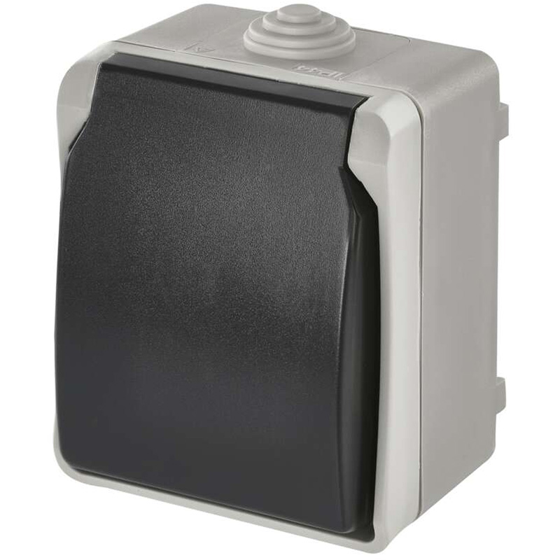 Розетка наружная EMOS A1396 серая IP44 Тип розетка